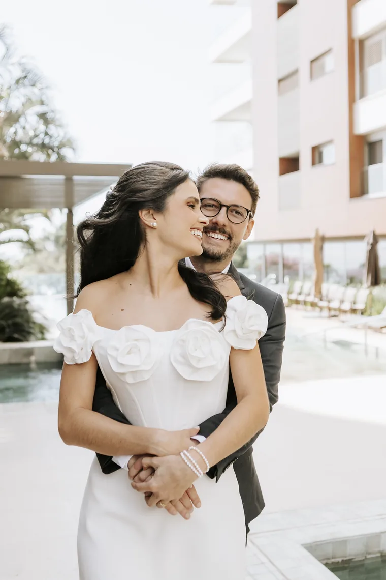 Augusto and Marcella on their wedding day