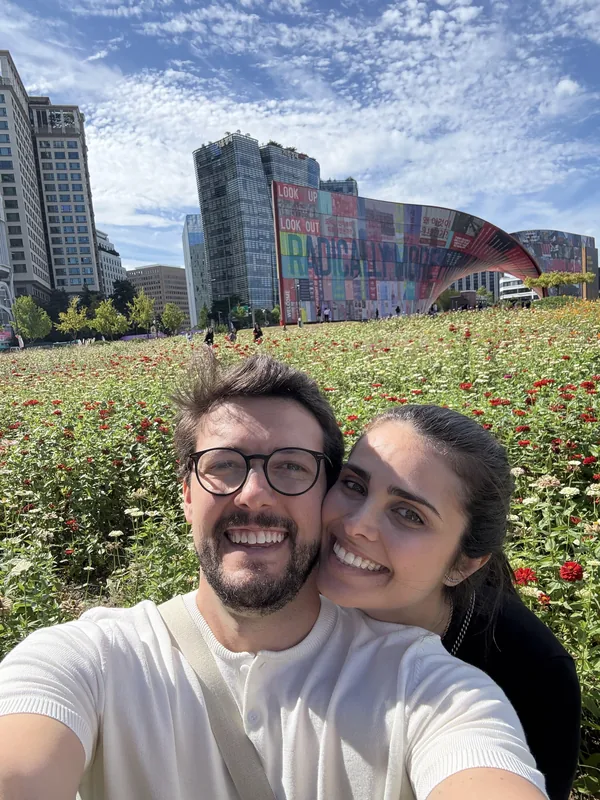 Augusto and Marcella during a trip to South Korea